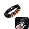 Natural Matt Agate With Hematite Sardonyx Piece Bracelet