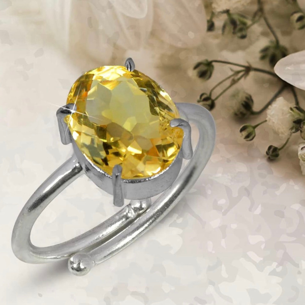 Natural Citrine Goodluck Adjustable Ring