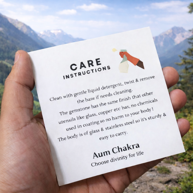 Natural Black Obsidian Pencil With Glass Water Bottle