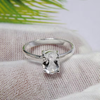 Natural Crystal Quartz Calmness Adjustable Ring