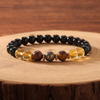 Natural Black Tourmaline Citrine With Tiger Eye Pyrite Powerful Bracelet