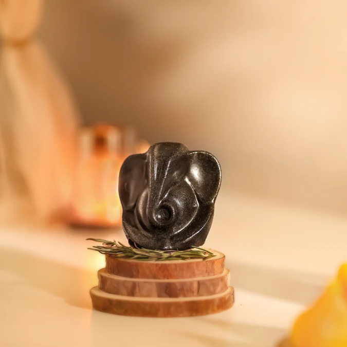 Natural Pyrite Lord Ganesha Idol