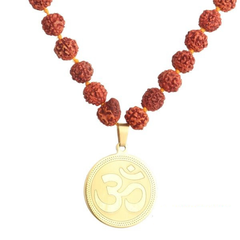 Natural Rudraksha With Om Pendant