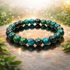 Natural Chrysocolla Diabetes Sugar Control Healing Bracelet