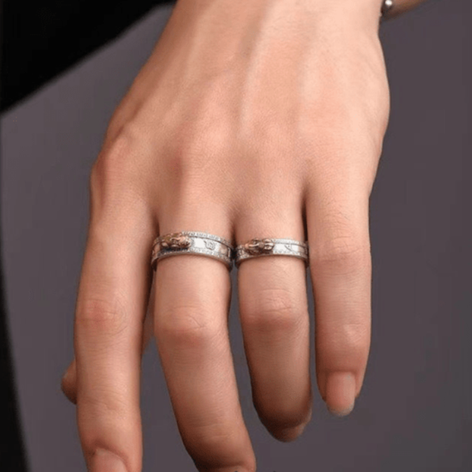 Thai Silver Fengshui Wealth And Relationship Couple Ring
