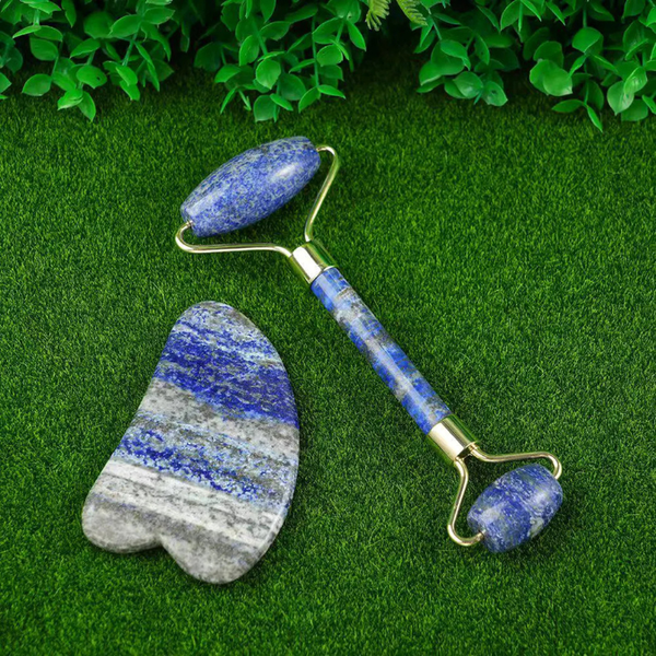 Natural Lapis Lazuli Roller And Guasha Face Massager