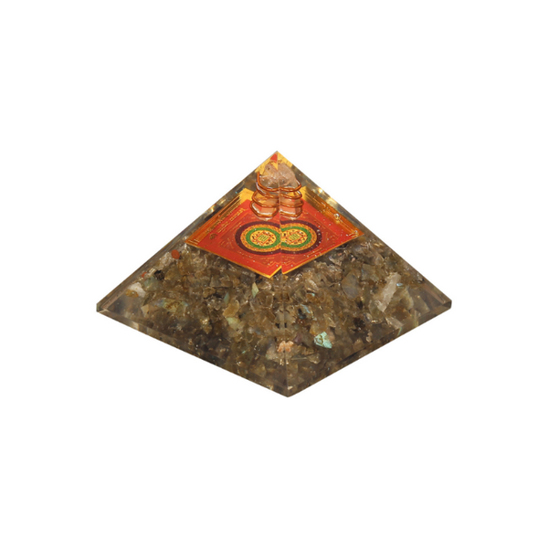 Natural Smoky Quartz Shree Kuber Yantra Pyramid