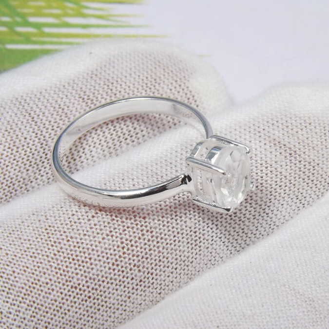 Natural Crystal Quartz Calmness Adjustable Ring