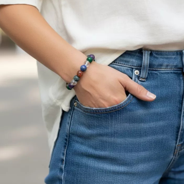 Natural Crystal Ruling Number ( मूलांक ) 7 Bracelet