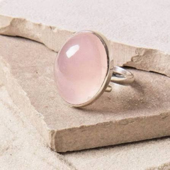 Natural Rose Quartz Love & Relationship Adjustable Ring