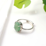 Natural Green Aventurine Lucky Adjustable Ring