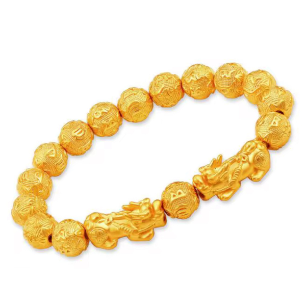 Golden Plated Fengshui Pixiu Goodluck Bracelet