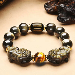 Natural Father of Obsidian Wealth & Growth Bracelet