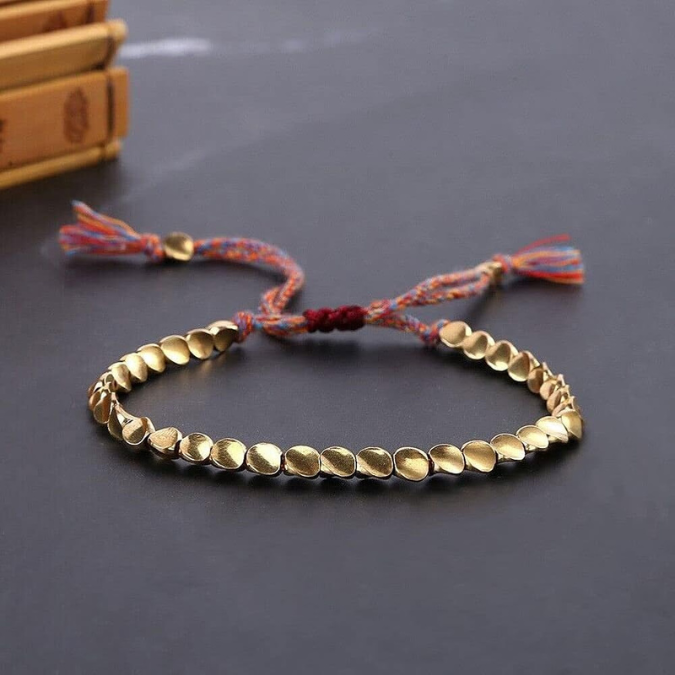 Natural Handmade Tibet Copper Bead Wealth Bracelet