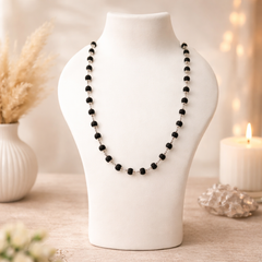 Natural Karungali Fine Silver Plated Mala