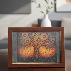 Natural Pyrite Money Tree Yantra Frame For Office & Home