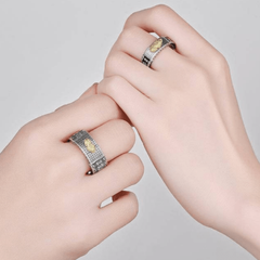 Tibetan Mantra Pixiu Fengshui Goodluck And Wealth Charm Ring