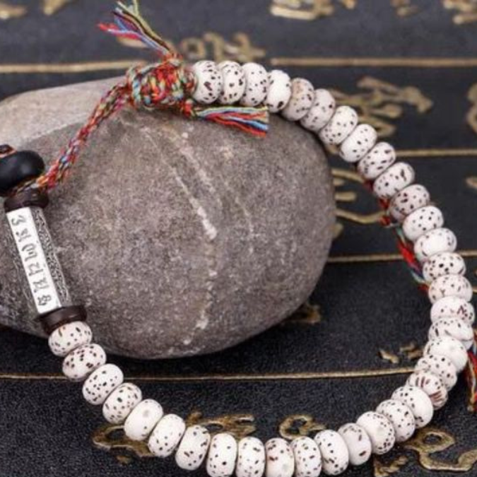 Natural Bodhi Seed Good Luck & Peace Charm Bracelet