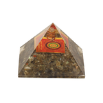 Natural Smoky Quartz Shree Kuber Yantra Pyramid