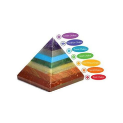 Natural 7 Chakra Stone Pyramid