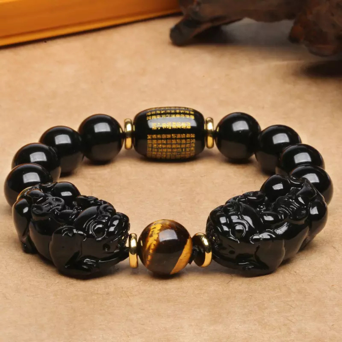 Natural Father of Obsidian Wealth & Growth Bracelet