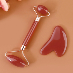 Natural Red Jasper Roller & Guasha Face Massager
