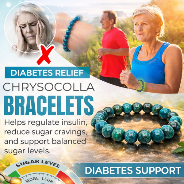 Natural Chrysocolla Diabetes Sugar Control Healing Bracelet