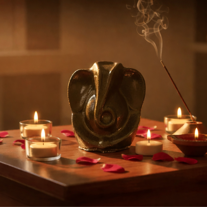 Natural Pyrite Lord Ganesha Idol