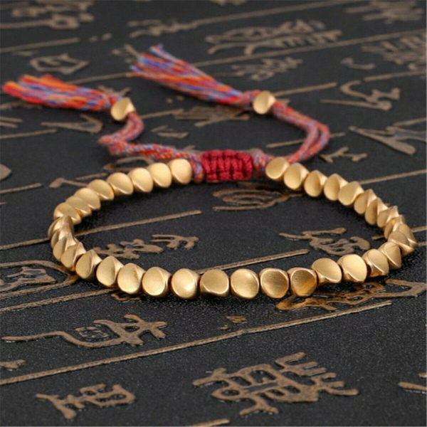 Natural Handmade Tibet Copper Bead Wealth Bracelet