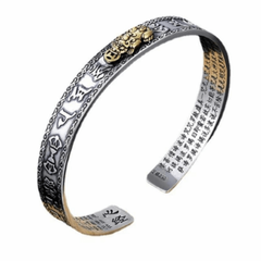 Thai Silver Fengshui Pixiu Goodluck & Wealth Charm Bracelet