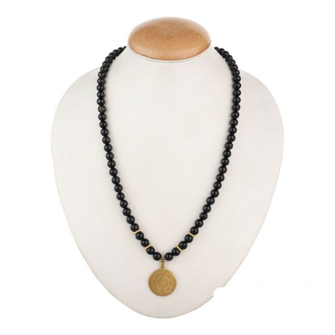 Natural Black Onyx Shree Yantra Pendant