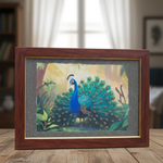Natural Pyrite Peacock Yantra Frame For Office & Home