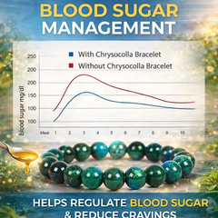 Natural Chrysocolla Diabetes Sugar Control Healing Bracelet