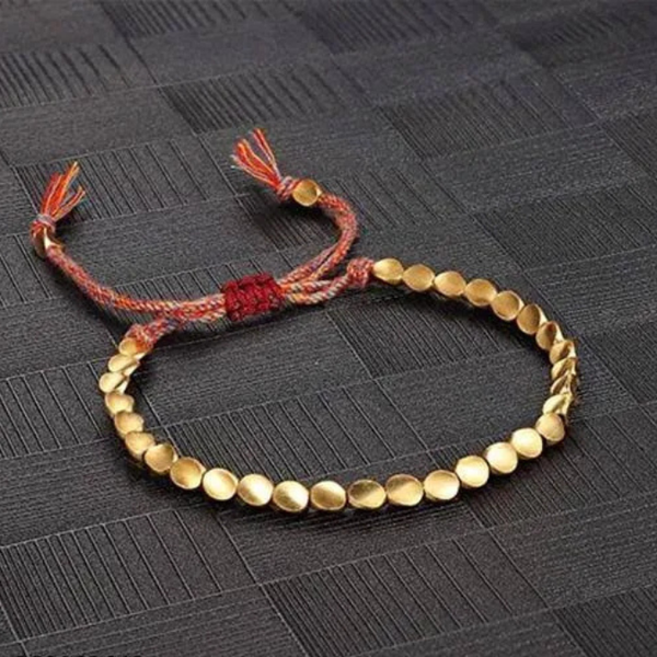 Natural Handmade Tibet Copper Bead Wealth Bracelet