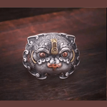 Fengshui Lion Face Fear & Negativity Protection Charm Ring