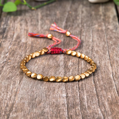 Natural Handmade Tibet Copper Bead Wealth Bracelet