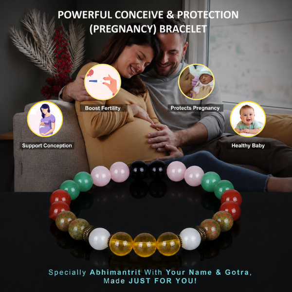 Natural Crystals Pregnancy Conceive & Protection Bracelet