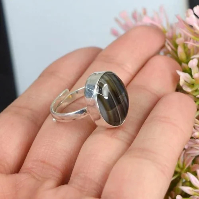 Natural Hakik Suleimani Goodluck Adjustable Ring