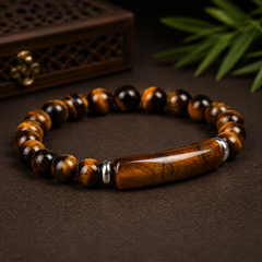 Natural Tiger Eye Strad Protection Bracelet