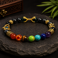 Natural 7 Chakra Stone Yantra Wealth Bracelet