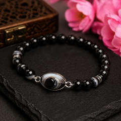 Natural Suleimani Hakik Eye Tumble Bracelet