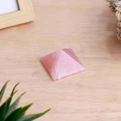 Natural Rose Quartz Stone Pyramid
