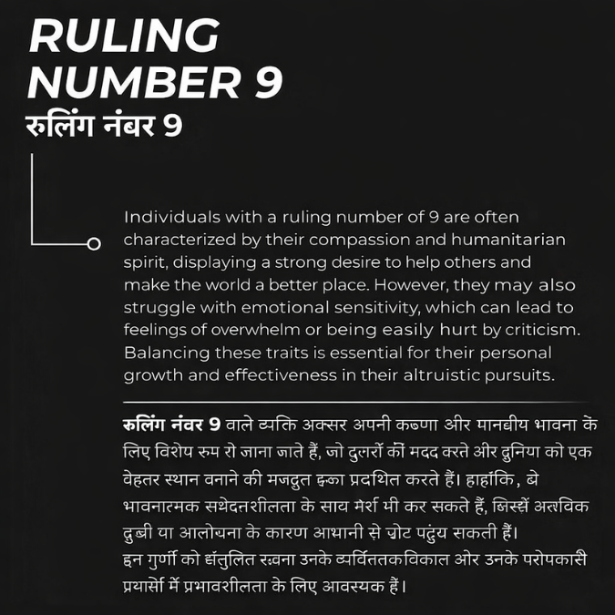 Natural Crystal Ruling Number ( मूलांक ) 9 Bracelet