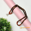 Natural Rudraksha & Tiger Eye Om Buddha Goodluck Pendant Mala