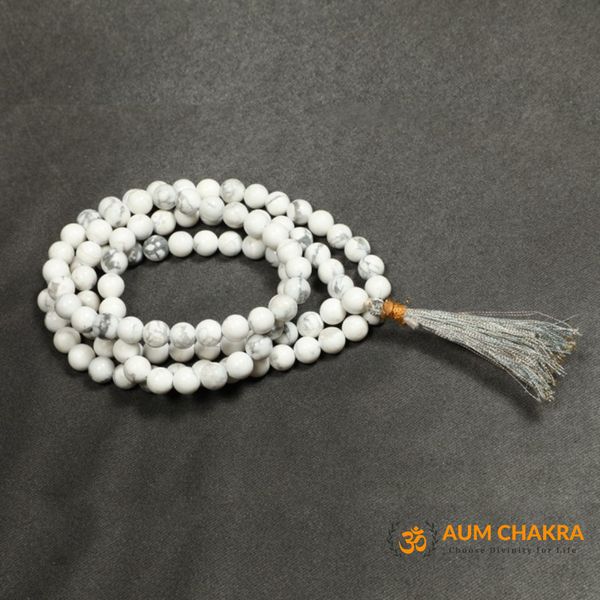 Natural Howlite Japa Mala