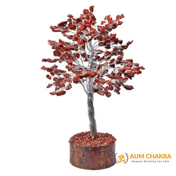 Natural Red Jasper Tree With 300 Beads