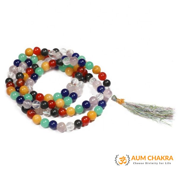 Natural Multi Stone Japa Mala