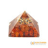 Natural 3 Mukhi Rudrakasha Om Yantra Pyramid