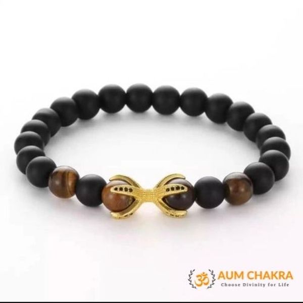 Natural Tiger Eye & Matt Agate Protection Bracelet