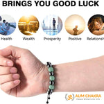 Natural Hematite With Green Aventurine Wealth Charm Bracelet With Certificate